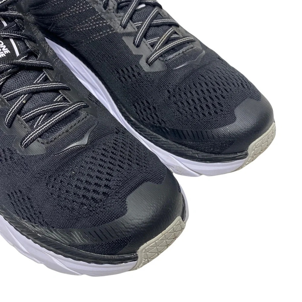 Hoka One One Clifton 6 Running Shoes Black/White 1102872 BWHT - Men's Size 10.5 - Picture 2 of 10